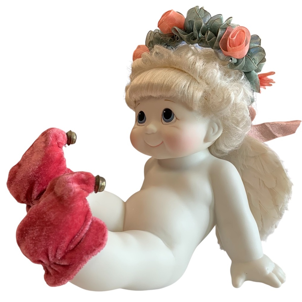 Vintage Dreamsicles Porcelain Christmas Cherub,‎ Large 7x6